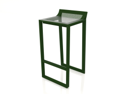 Tabouret haut avec dossier bas (Vert bouteille)