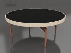 Table basse ronde Ø90x36 (Sable, DEKTON Domoos)