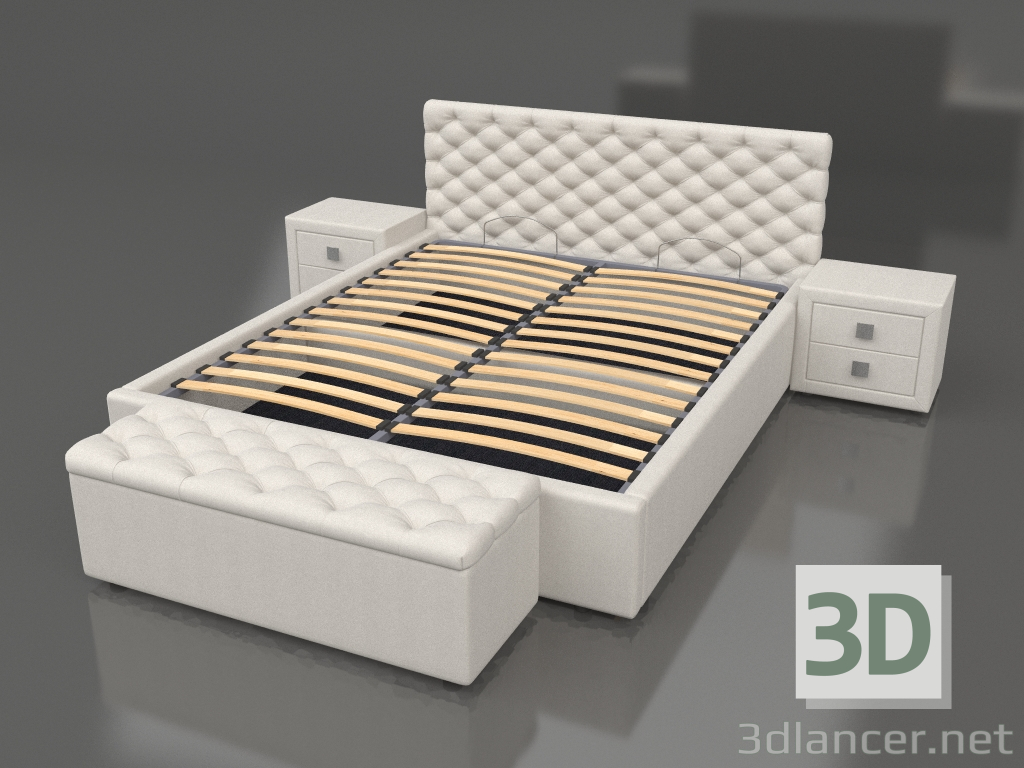 3d model La cama de Kalinka es pequeña. - vista previa