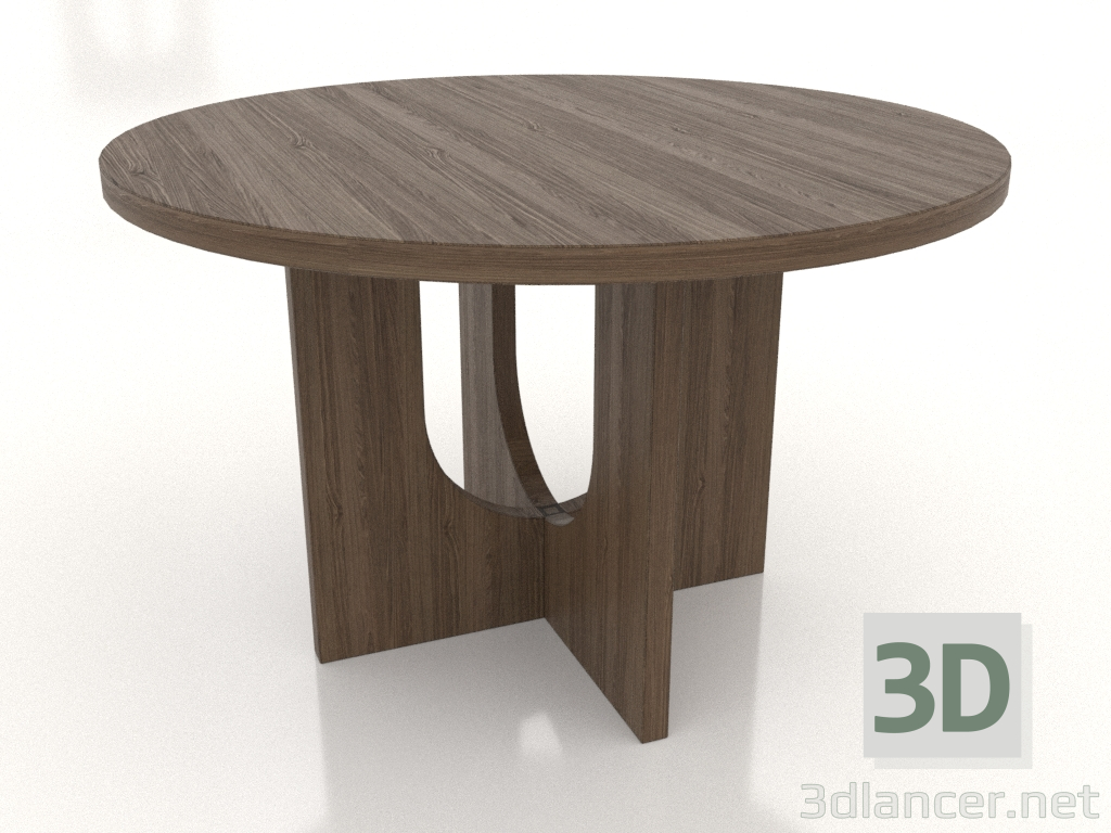 modèle 3D Table à manger ROUND Ø 1200 mm (frêne éclairci noyer) - preview