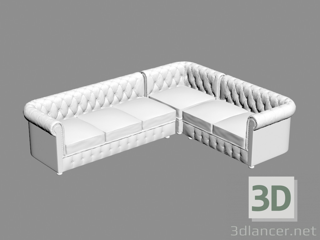 3D modeli Köşe koltuk Chester 05 - önizleme