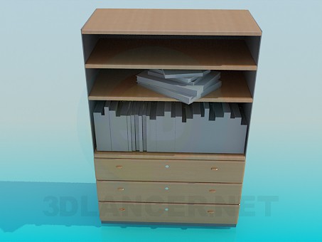 3d model Bookcase - preview