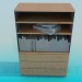 3D Modell Bücherregal - Vorschau