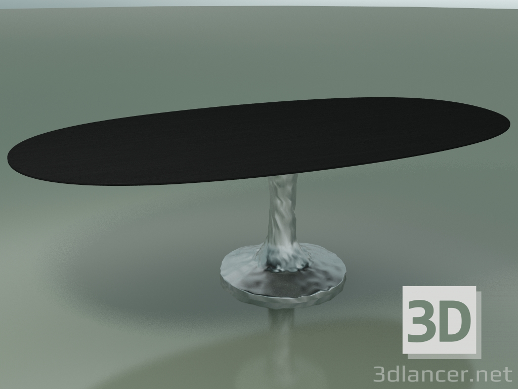 modèle 3D Table à manger ovale (137, laqué noir) - preview