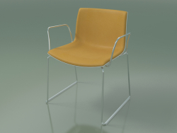 Silla 2076 (sobre rieles, con reposabrazos, con tapizado delantero, polipropileno PO00401)