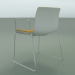 3d model Chair 2076 (on rails, with armrests, with front trim, polypropylene PO00401) - preview