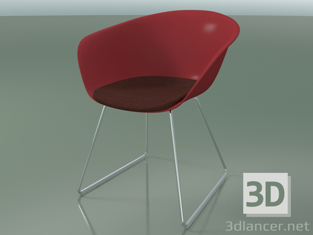 3D modeli Sandalye 4220 (bir kızakta, koltukta bir yastık ile, PP0003) - önizleme