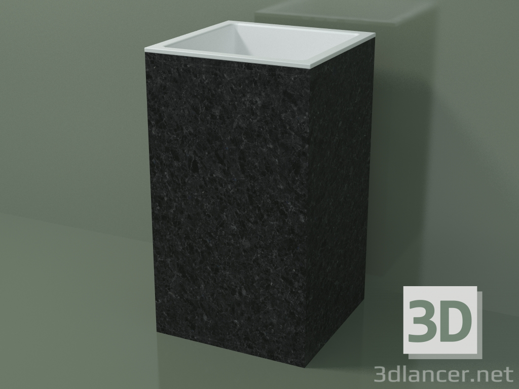 3D modeli Ayaklı lavabo (03R126301, Nero Assoluto M03, L 48, P 48, H 85 cm) - önizleme