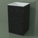 modèle 3D Lavabo sur pied (03R126301, Nero Assoluto M03, L 48, P 48, H 85 cm) - preview