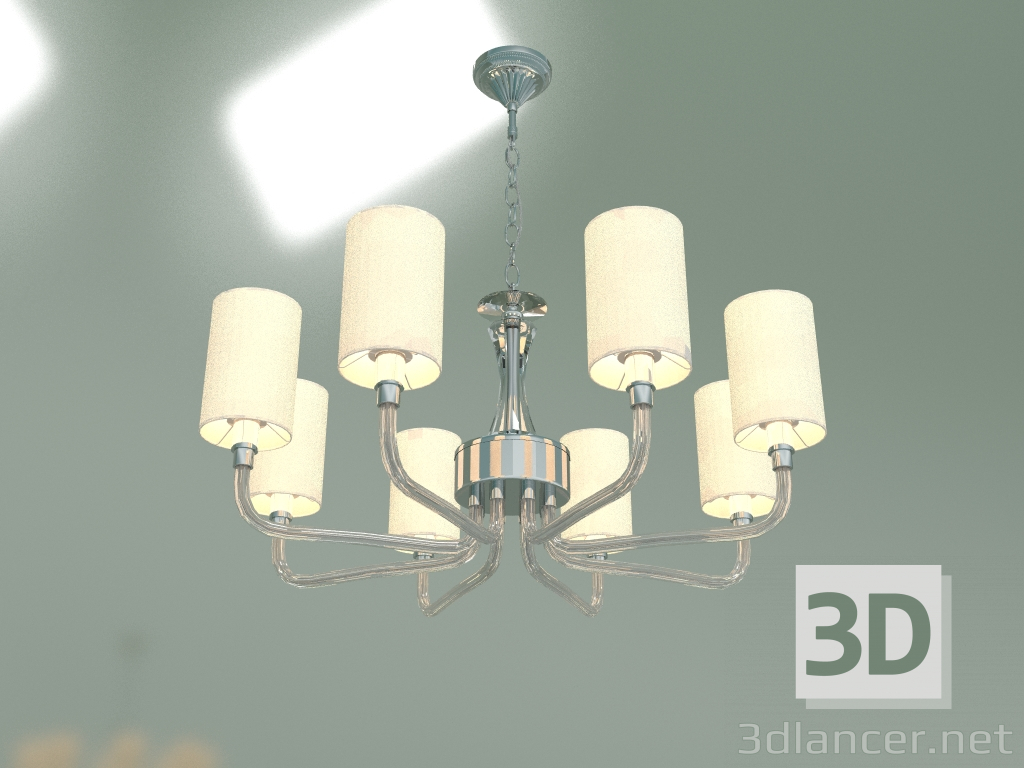 modello 3D Lampadario a sospensione Catania 60120-8 (cromo) Smart - anteprima