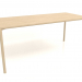 modèle 3D Table DT (1800x800x750, bois blanc) - preview