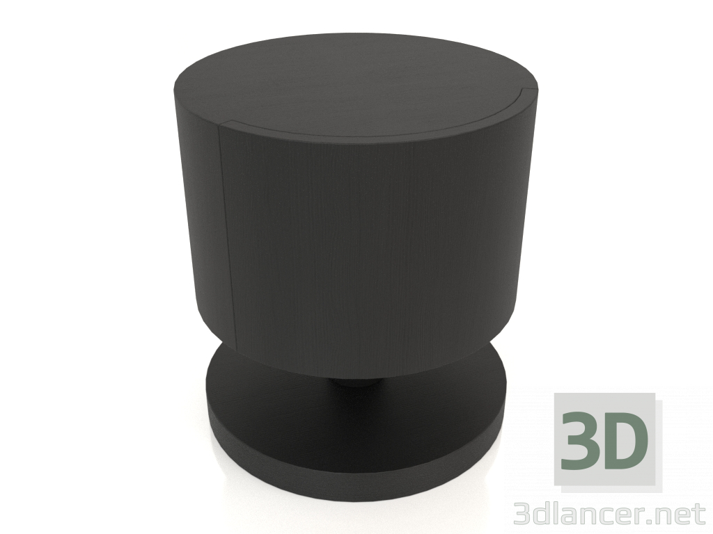 Modelo 3d Mesa de cabeceira TM 08 (D=450x500, madeira preta) - preview