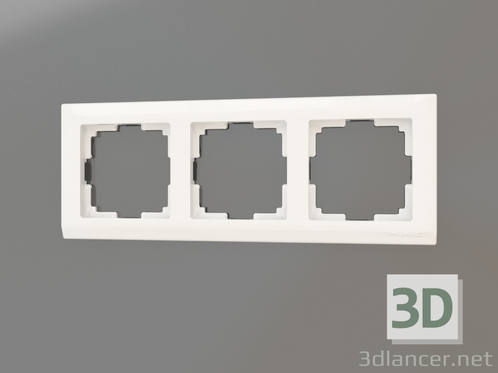 3d model Marco para 3 postes Stark (blanco) - vista previa