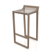 3d model Taburete alto con respaldo bajo (Bronce) - vista previa