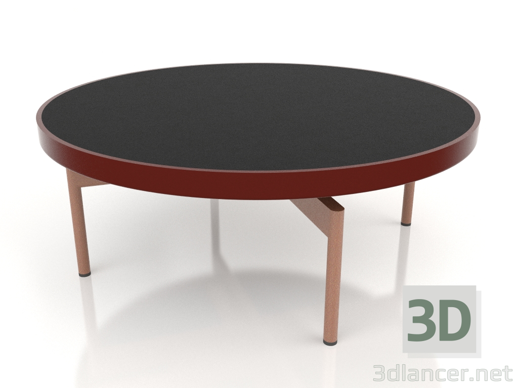 3d модель Стол журнальный круглый Ø90x36 (Wine red, DEKTON Domoos) – превью