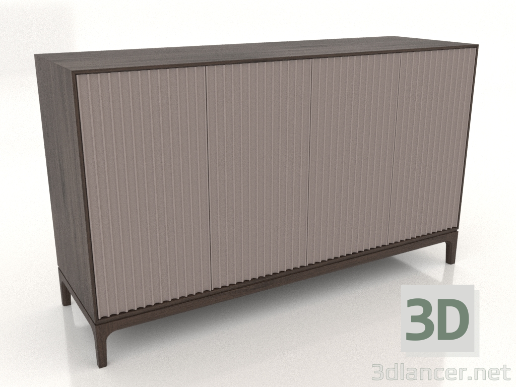 modello 3D Mobile TV FARGO con frontali fresati 1600x500x950 mm (platino, rovere scuro, opzione 2) - anteprima