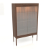 Modelo 3d Vitrine com acabamento em folheado de nogueira (100x39,5x161,6 cm) - preview