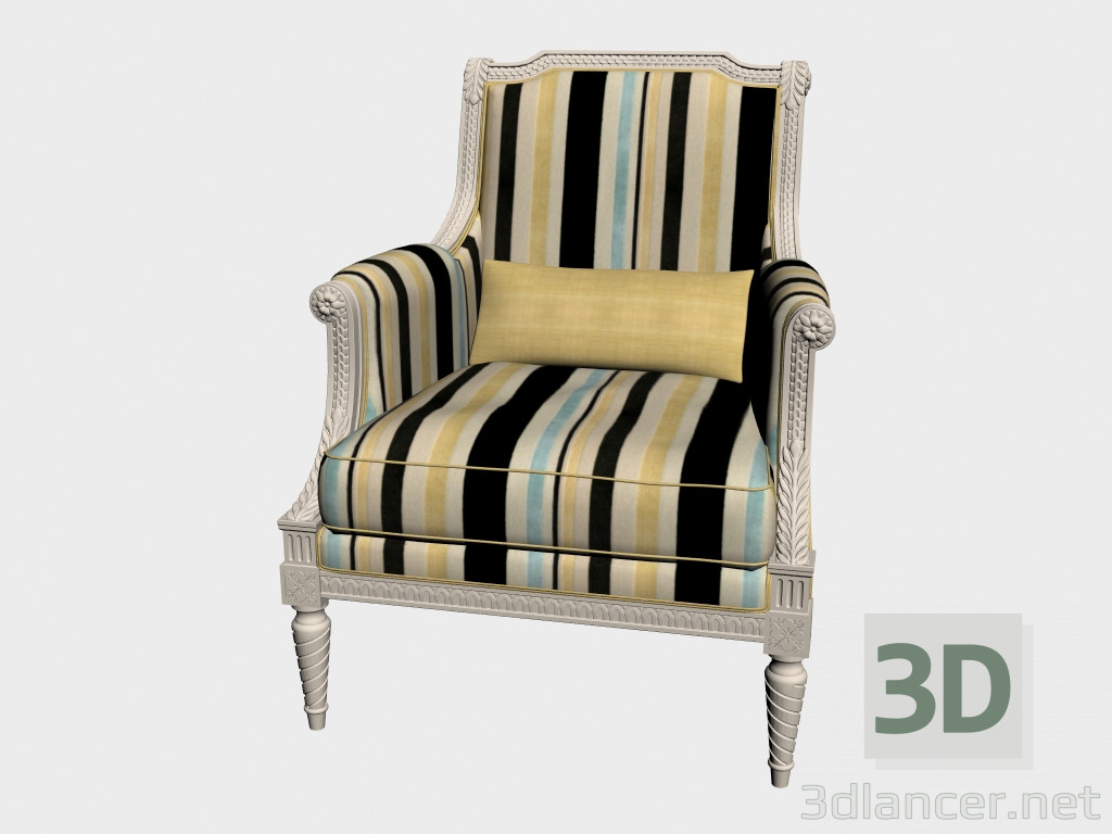 modèle 3D chaise Gretta - preview