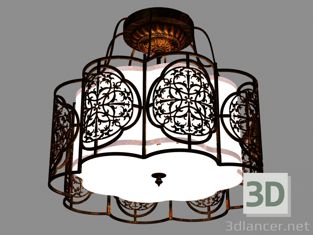 modello 3D Lampadario Cavaliere (1402-4U) - anteprima