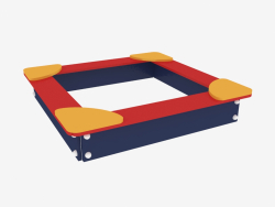 Caja de arena para niños 1.3 × 1.3 × 0.2 m (5314)