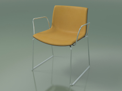 Chair 2076 (on skids, with armrests, with front trim, polypropylene PO00404)