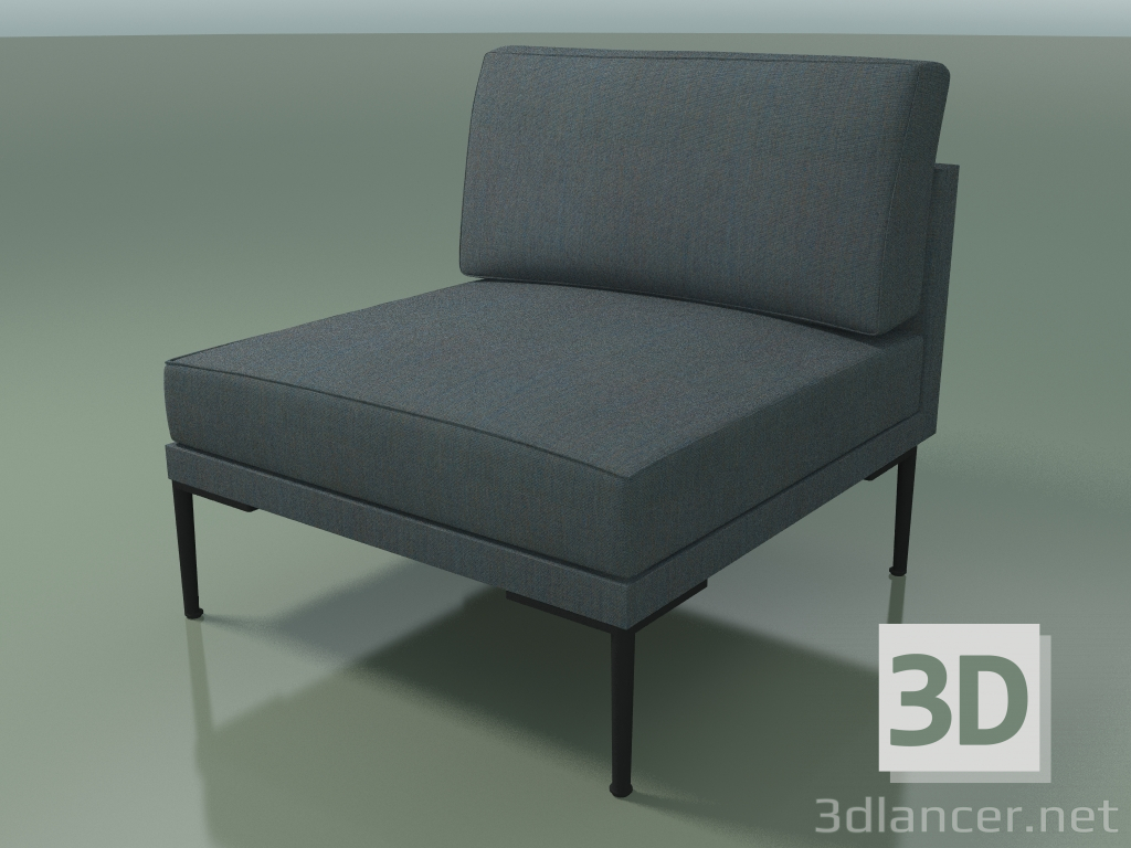 3d model Módulo central 5216 (tapizado de un color) - vista previa