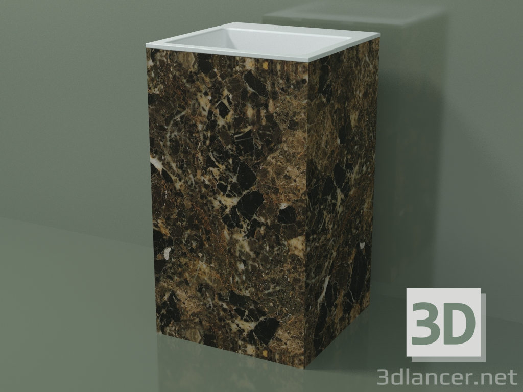 modèle 3D Lavabo sur pied (03R126303, Emperador M06, L 48, P 48, H 85 cm) - preview