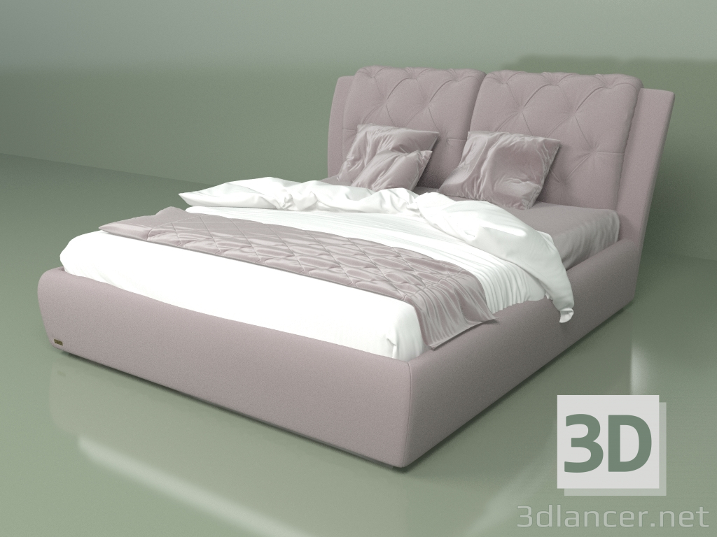 Modelo 3d Cama de casal Tunísia 1,6 m - preview