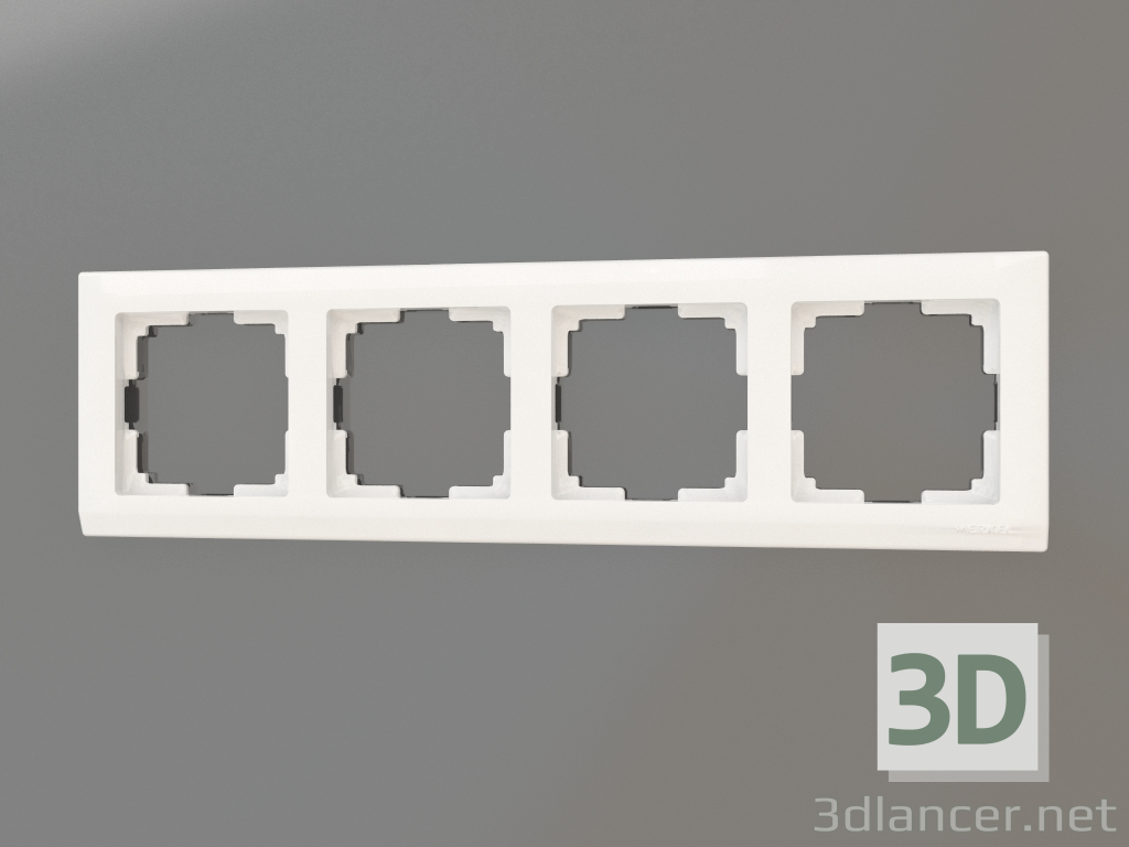 Modelo 3d Moldura para 4 postes Stark (branco) - preview