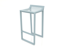 Tabouret haut avec dossier bas (Bleu gris)