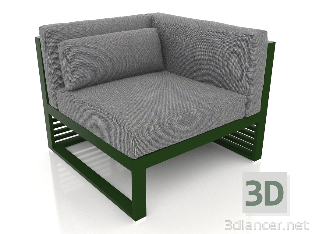 Modelo 3d Sofá modular, seção 6 direita (verde garrafa) - preview