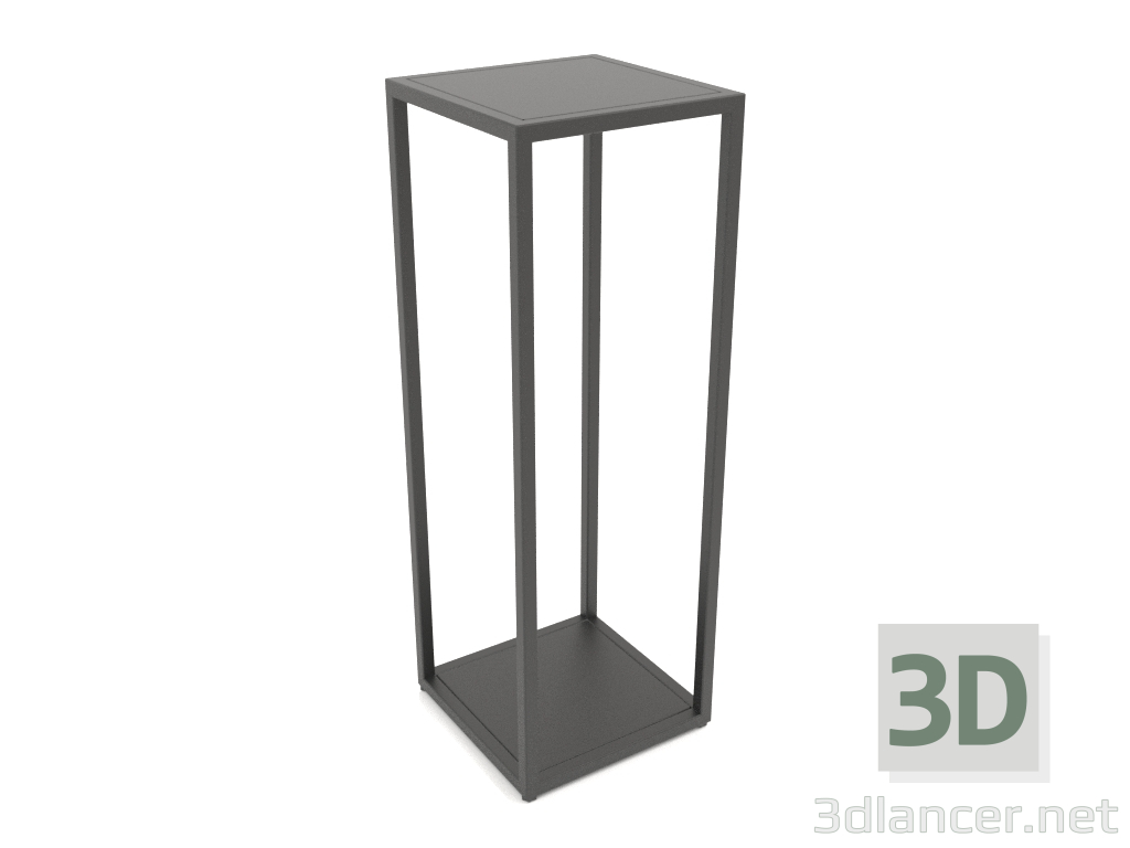 3d model Square console (METAL, 30x30x86, 2 shelves) - preview