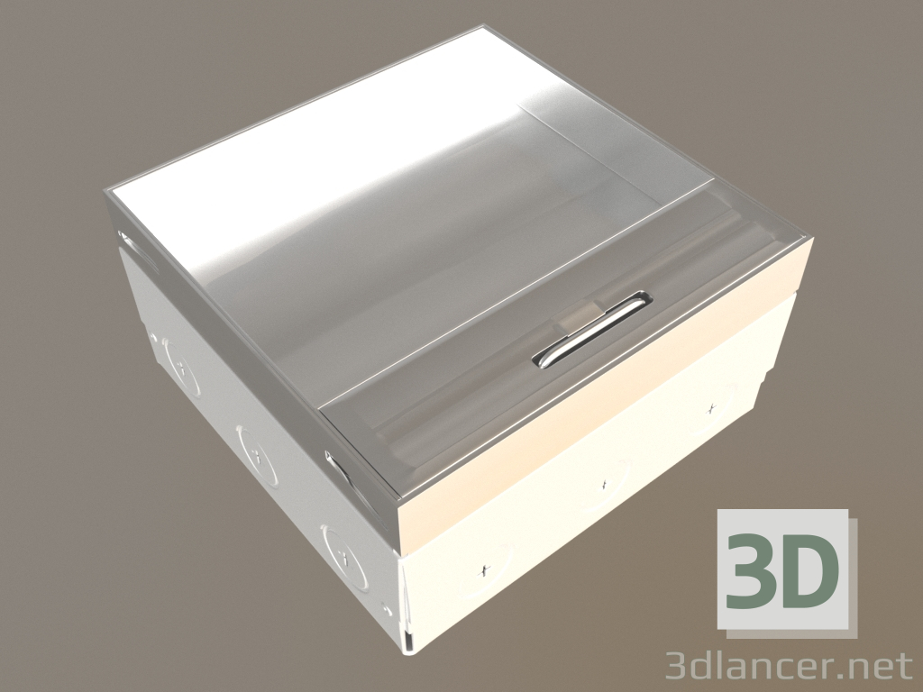 3d model Trampilla de suelo 12 mod. (6 mods. 45x45 mm., DFB12SMLVL) - vista previa