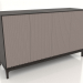 modello 3D Mobile TV FARGO con frontali fresati 1600x500x950 mm (platino, rovere wengé, opzione 2) - anteprima