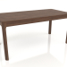 modello 3D Tavolo da pranzo, finitura impiallacciata noce (160x80x76,4 cm) - anteprima