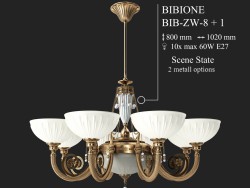 Lampadario a bracci Kutek bibione bib-zw-8 1