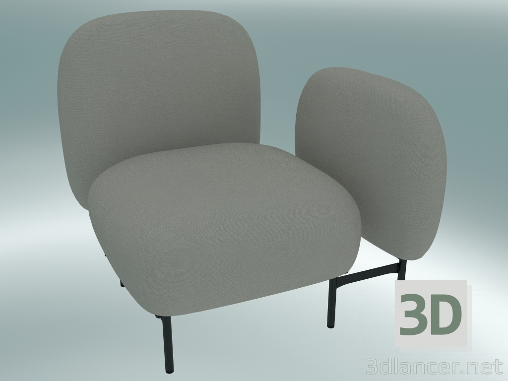 3d model Sistema de asiento modular Isole (NN1, asiento con respaldo alto, reposabrazos izquierdo) - vista previa