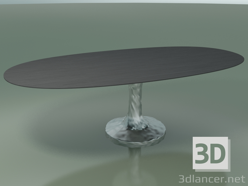 3d model Mesa de comedor ovalada (137, lacado gris) - vista previa