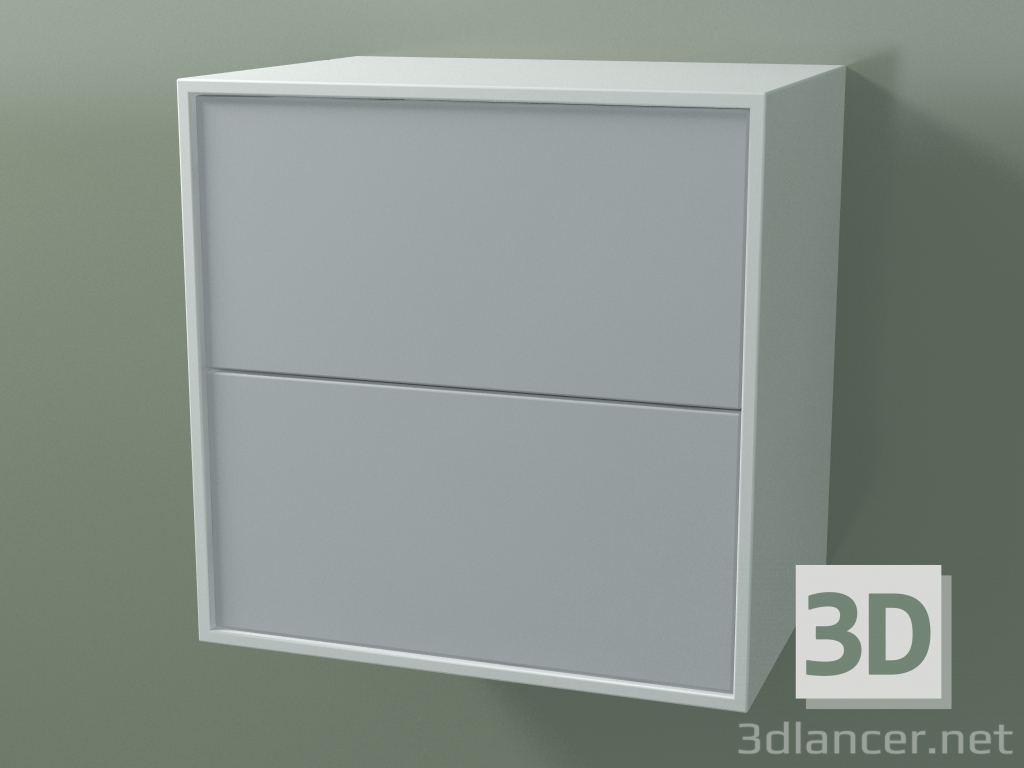 modello 3D Scatola doppia (8AUACA01, Glacier White C01, HPL P03, L 48, P 36, H 48 cm) - anteprima