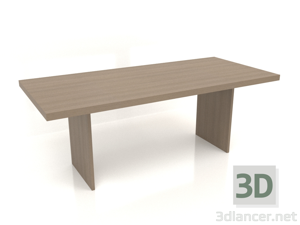 modello 3D Tavolo da pranzo DT 13 (2000x900x750, grigio legno) - anteprima