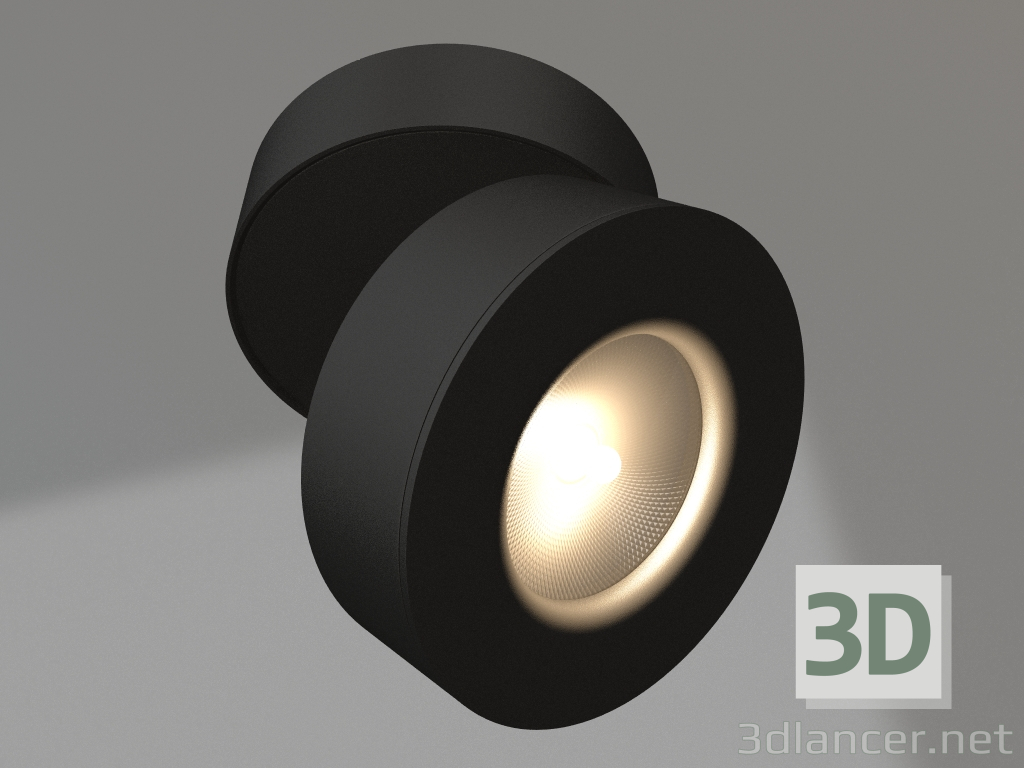 modèle 3D Lampe SP-MONA-SURFACE-R100-12W Warm3000 (BK, 24 degrés) - preview