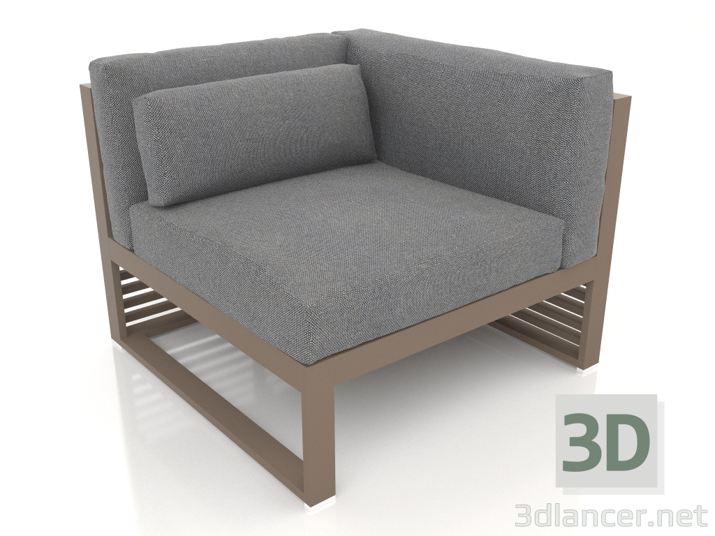 Modelo 3d Sofá modular, seção 6 direita (Bronze) - preview