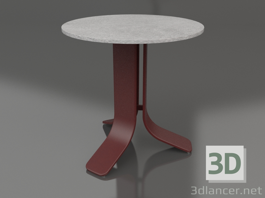 3d модель Стіл кавовий Ø50 (Wine red, DEKTON Kreta) – превью