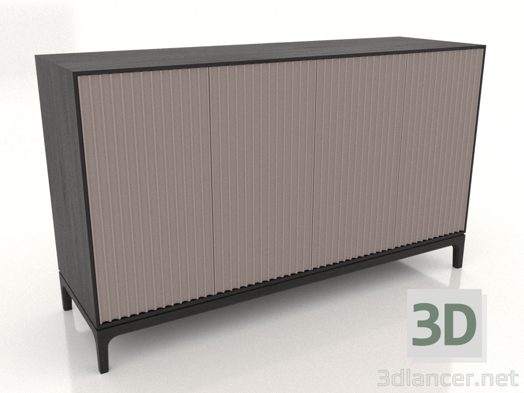 3d model Mueble de TV FARGO con frontales fresados 1600x500x950 mm (platino, roble negro, opción 2) - vista previa 3d model Mueble de TV FARGO con frontales fresados 1600x500x950 mm (platino, roble negro, opción 2) - vista previa