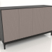 3d model Mueble de TV FARGO con frontales fresados 1600x500x950 mm (platino, roble negro, opción 2) - vista previa