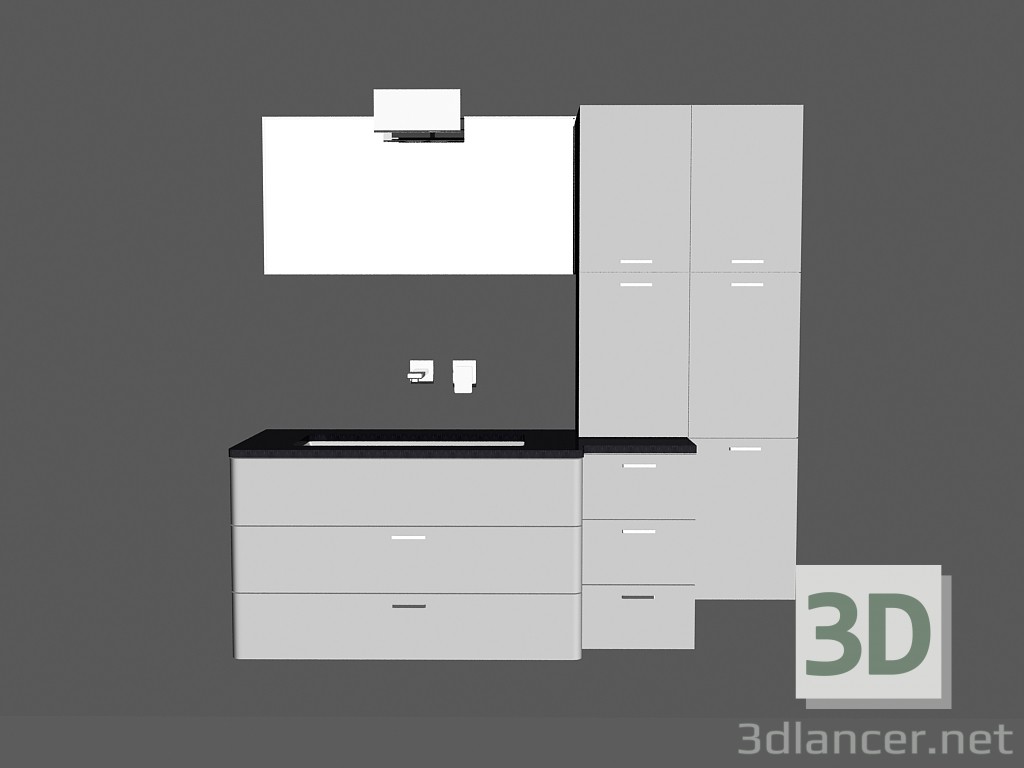 Modelo 3d Sistema modular para banheiro (canção de 7) - preview