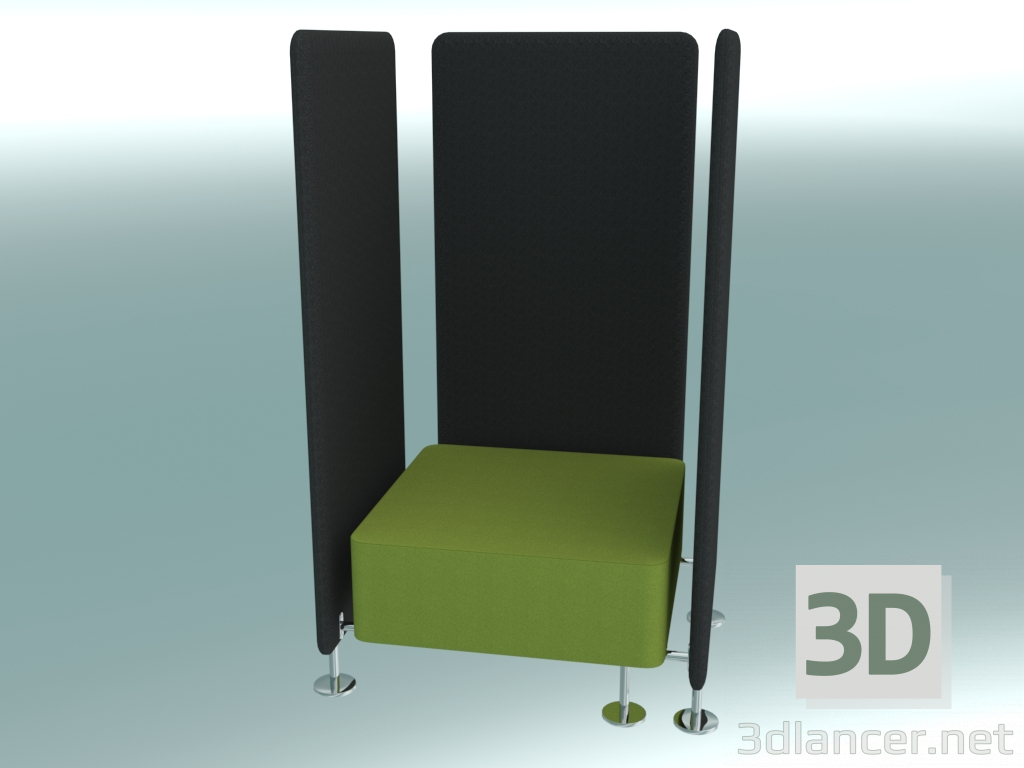 3d model Poof, se conecta con 3 particiones (13) - vista previa