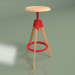 Modelo 3d Banco de bar Jerry (vermelho) - preview