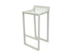 Tabouret haut avec dossier bas (Gris ciment)