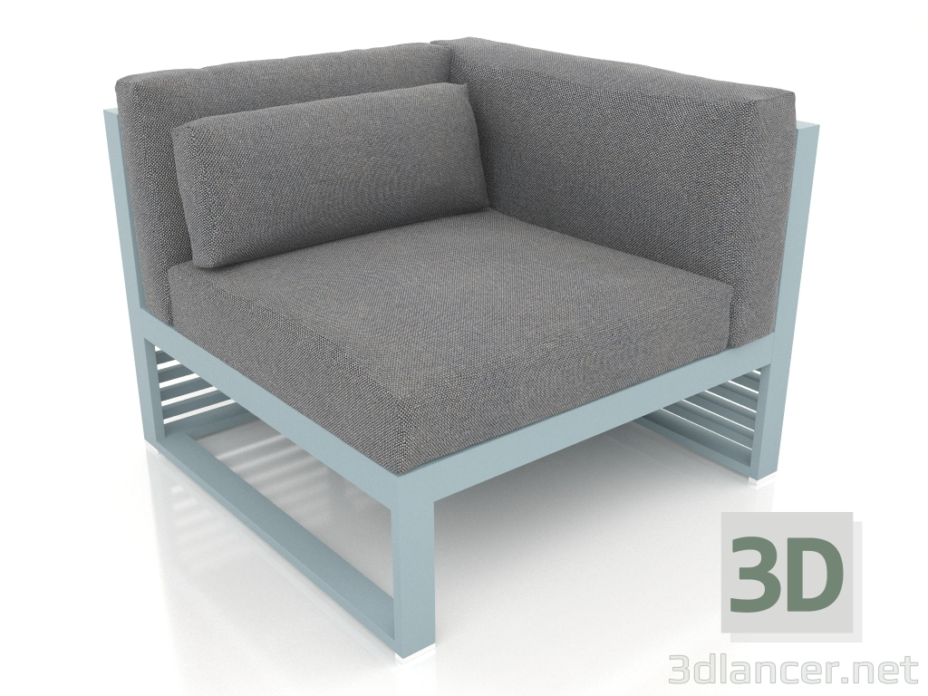 3d model Sofá modular sección 6 derecha (Gris azul) - vista previa